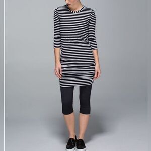 Lululemon Deenie Stripe Anytime Ruched Dress